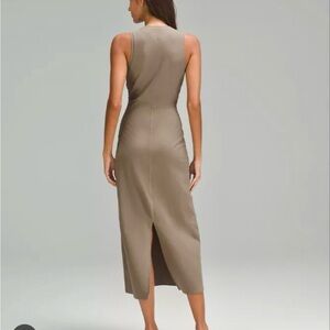 Lululemon All Aligned Ribbed Midi Dress Nomad Size 6